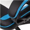 Кресло игровое CHAIRMAN GAME 16 экокожа черный/голубой/белый