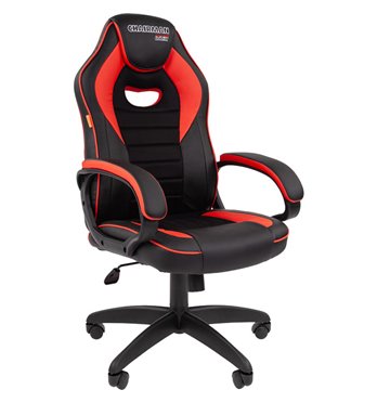 Кресло игровое CHAIRMAN GAME 16 экокожа черный/красный