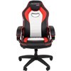 Кресло игровое CHAIRMAN GAME 16 экокожа черный/красный/белый