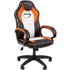 Кресло игровое CHAIRMAN GAME 16 экокожа черный/оранжевый/белый