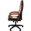 Кресло игровое CHAIRMAN GAME 16 экокожа черный/оранжевый/белый