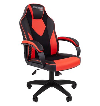 Кресло игровое CHAIRMAN GAME 17 экокожа черный/красный