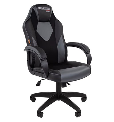 Кресло игровое CHAIRMAN GAME 17 экокожа черный/серый