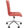 Кресло для оператора CHAIRMAN 030 хром, ткань T-28 коралл, без подлокотников