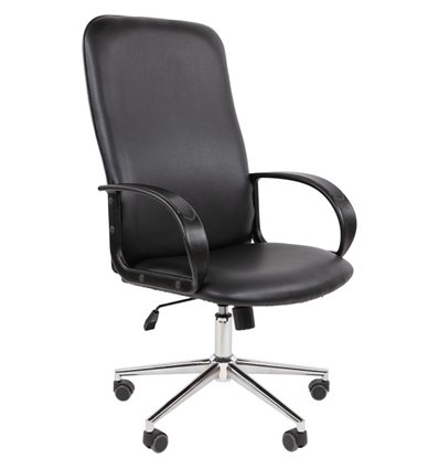 Кресло для руководителя CHAIRMAN 278 экокожа черный хром
