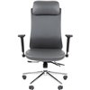 Кресло для руководителя CHAIRMAN 500LUX экокожа серый