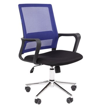 Кресло для оператора CHAIRMAN 606 ХРОМ TW синий