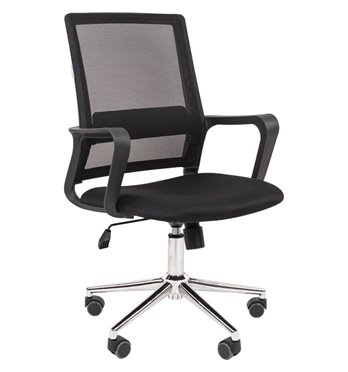 Кресло для оператора CHAIRMAN 606 ХРОМ TW черный
