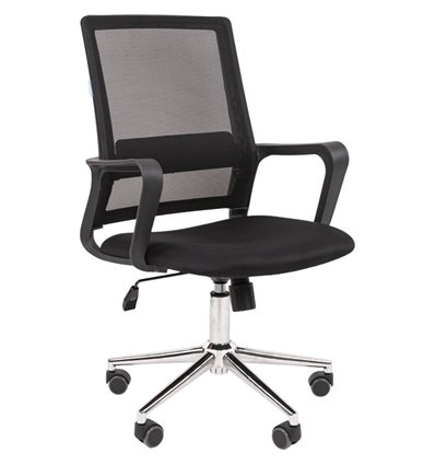 Кресло для оператора CHAIRMAN 606 ХРОМ TW черный