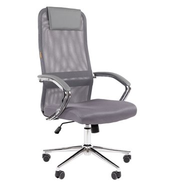 Кресло для руководителя CHAIRMAN 612 хром серый