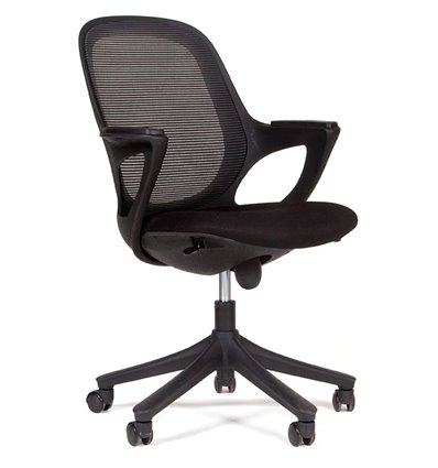 Кресло CHAIRMAN 820 black/DW-01 для оператора, сетка/ткань, цвет черный