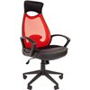 Кресло CHAIRMAN 840 Black для руководителя Комбинированный - красный/черный